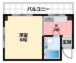 クラブメゾン甲子園ウエスト(1K/3階)の間取り写真