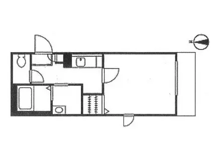 ガーデンコート川崎西口(1K/1階)の間取り写真
