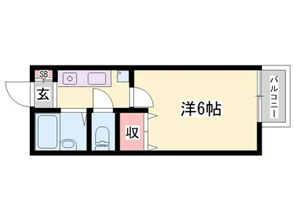 エトランスAISE(1K/1階)の間取り写真