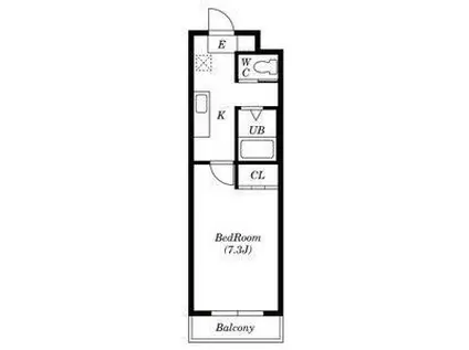A・CITY八帖(1K/4階)の間取り写真