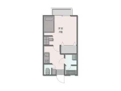 KS HOUSE POLARIS(1K/3階)の間取り写真