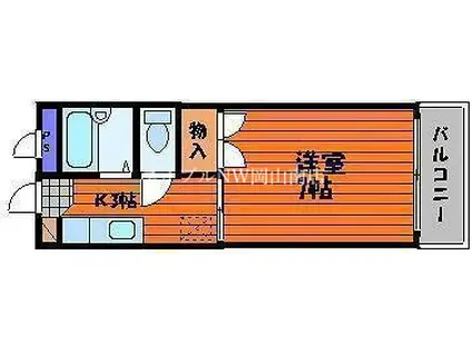 フローレンス当新田II(1K/3階)の間取り写真