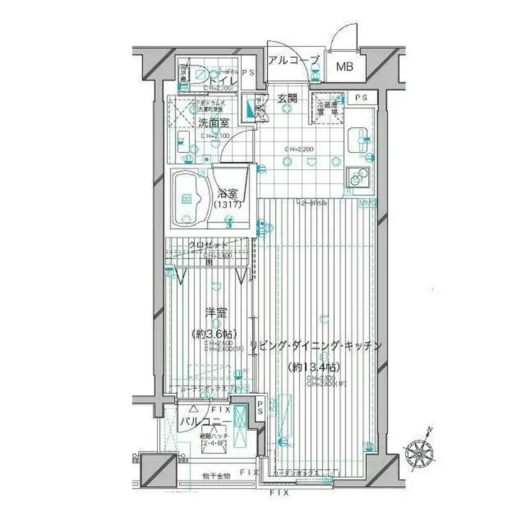ダイナシティ三宿 3階階 間取り