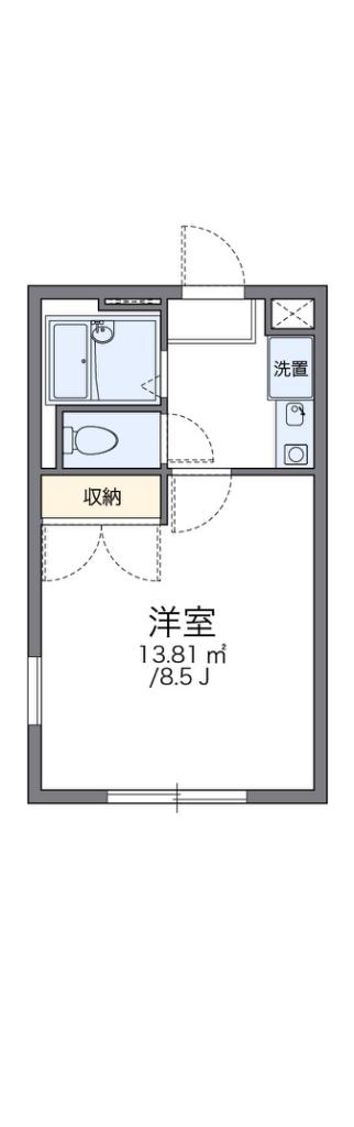 レオパレス豊島南(1K/1階)の間取り写真