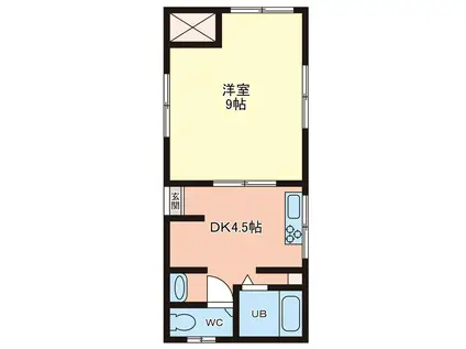 第一森ビル(1K/2階)の間取り写真