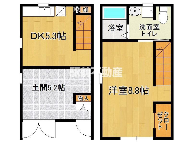 R-BOX巨勢II(1DK/1階)の間取り写真