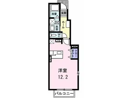 セイバリー・ピ-ス森山(ワンルーム/1階)の間取り写真