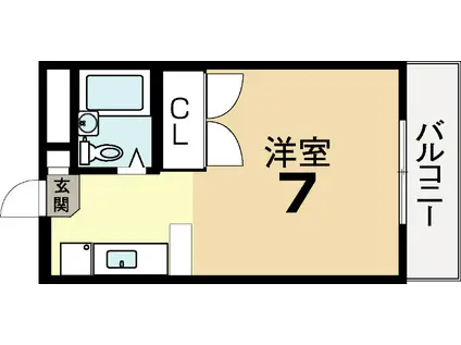 グレースYYU30(1K/3階)の間取り写真