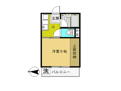 USHマンション(1K/2階)の間取り写真