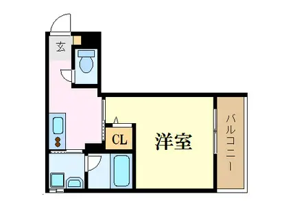 MAISON DE QUATRE III(1K/3階)の間取り写真