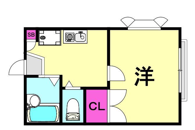 レオパレス 白糸(1K/1階)の間取り写真