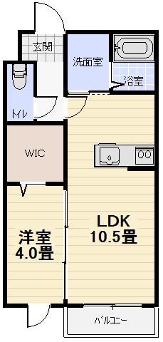ブランミュール(1LDK/1階)の間取り写真