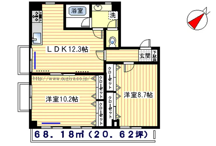 コア六義園 3階階 間取り