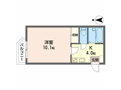 グランドール小松島(1K/5階)の間取り写真