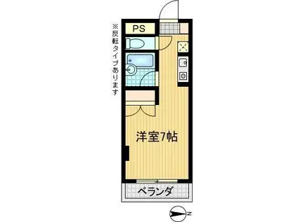 メゾンジョシア(ワンルーム/3階)の間取り写真