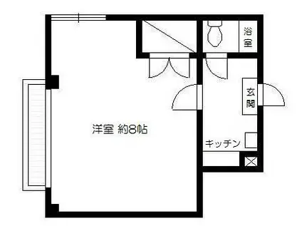 KIビル(ワンルーム/4階)の間取り写真