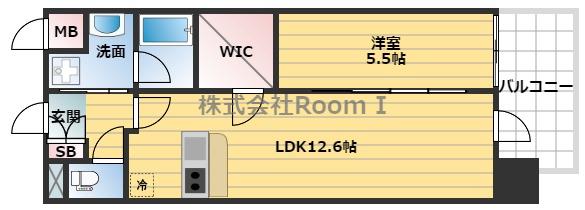 プレサンス心斎橋ニスト(1LDK/7階)の間取り写真