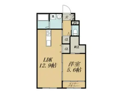 GROWTH TSUNEHISA(1LDK/1階)の間取り写真