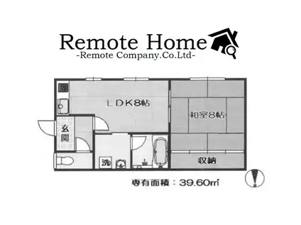 J-SQUARE(1LDK/1階)の間取り写真