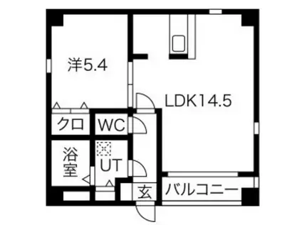 グランレーヴ大須観音(1LDK/2階)の間取り写真