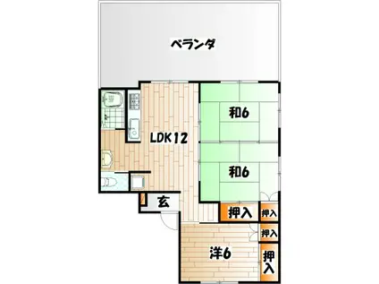 原ビル(3LDK/3階)の間取り写真