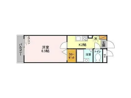 クリエイティブ12(1K/2階)の間取り写真