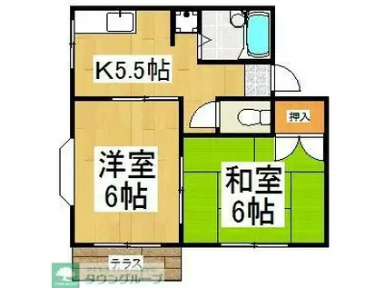 メゾン・プルミエ(2DK/1階)の間取り写真