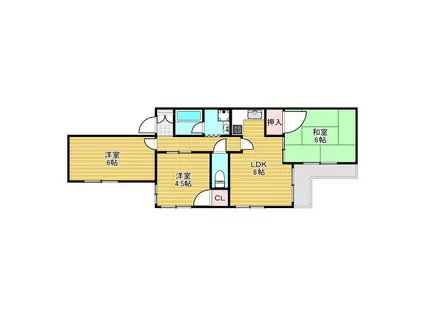 COZY中桜塚(3LDK/2階)の間取り写真