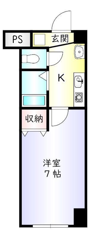 吉野町ワンルームマンション(1K/1階)の間取り写真