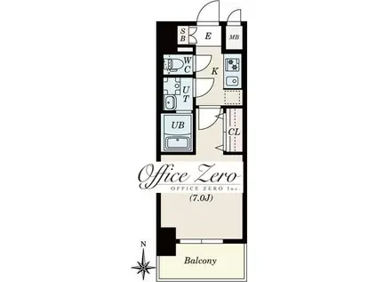 SーRESIDENCE尾頭橋CLARITY(1K/5階)の間取り写真