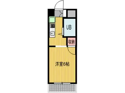 メゾン福生(1K/3階)の間取り写真