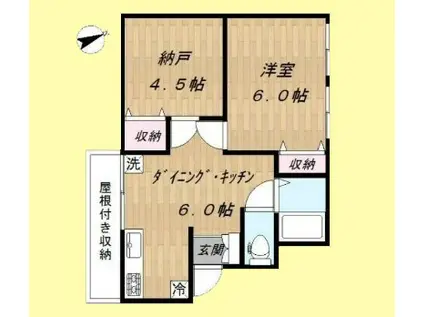 レガシィ(2DK/1階)の間取り写真