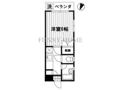 上馬ホームズ(1K/2階)の間取り写真