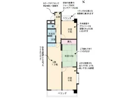 ディアコート池下(3LDK/1階)の間取り写真
