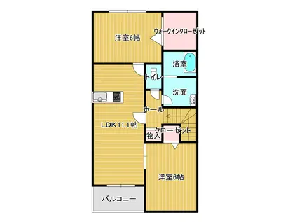 ＪＲ福知山線 篠山口駅 徒歩9分 2階建 築4年(2LDK/2階)の間取り写真