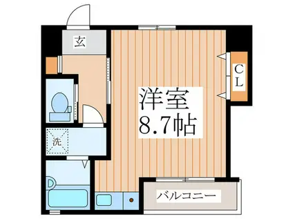 第6アルレ堀之内(ワンルーム/1階)の間取り写真