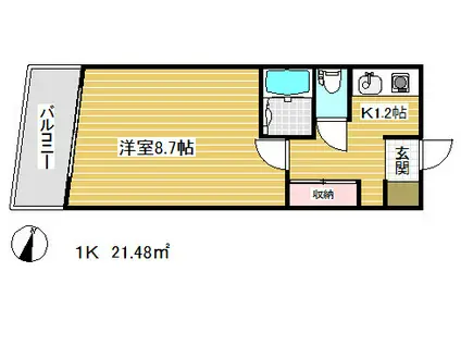 ときわ神田ハイツ(1K/2階)の間取り写真