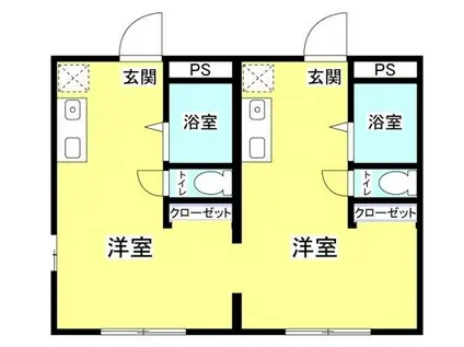 サンハイツエムI(2K/2階)の間取り写真
