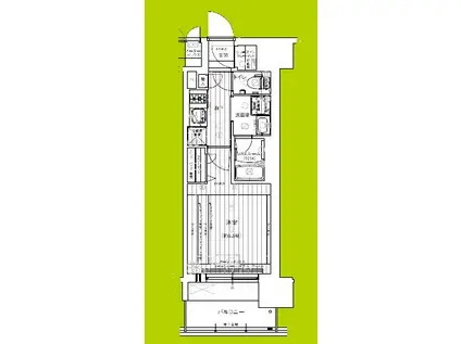 レオンヴァリエ長堀通(1K/11階)の間取り写真