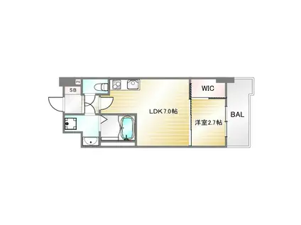 セレニテ神戸西エクラ(1DK/3階)の間取り写真