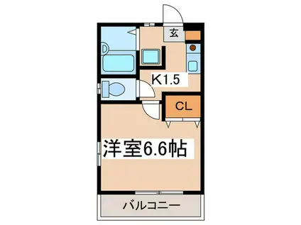 ロジュマンファミリア(1K/2階)の間取り写真