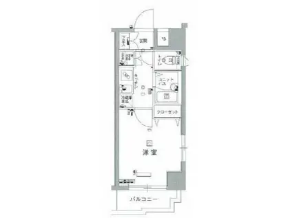 スカイコート後楽園壱番館(1K/7階)の間取り写真