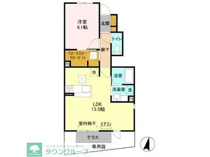 クレアIII(1LDK/1階)の間取り写真