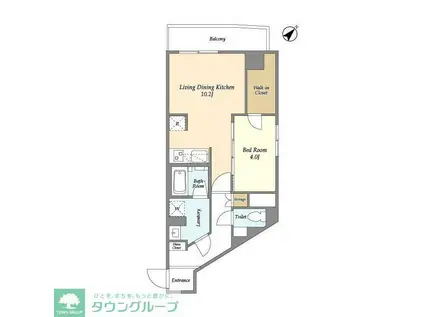 グランカーサ西葛西(1LDK/5階)の間取り写真