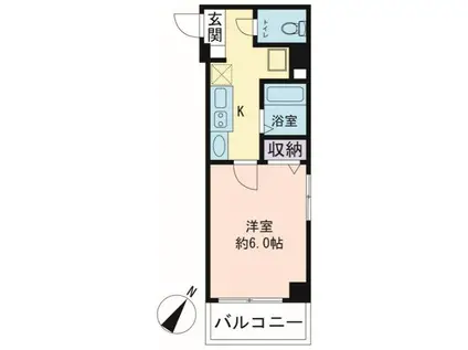 CLEF DE MARME(1K/2階)の間取り写真