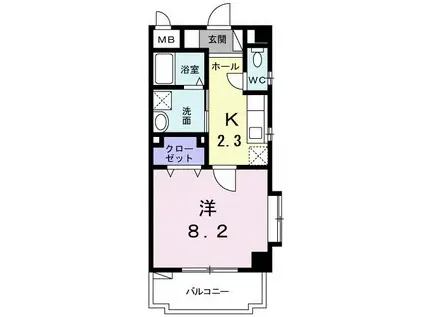 OSマンション(1K/3階)の間取り写真