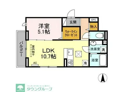 GERMER元住吉ジェルメモトスミヨシ(1LDK/2階)の間取り写真
