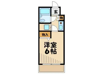 TS GARDEN AOBADAI(1K/1階)の間取り写真