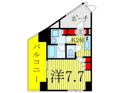 HF正光寺赤羽レジデンスII(1K/12階)の間取り写真