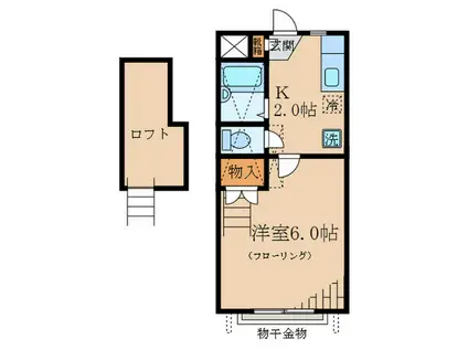 サンパレスオノ(1K/1階)の間取り写真